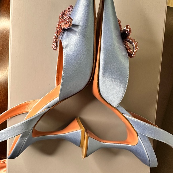 Rosie Pointed Crystal Bow Slingback Pumps - Picture 7 of 12